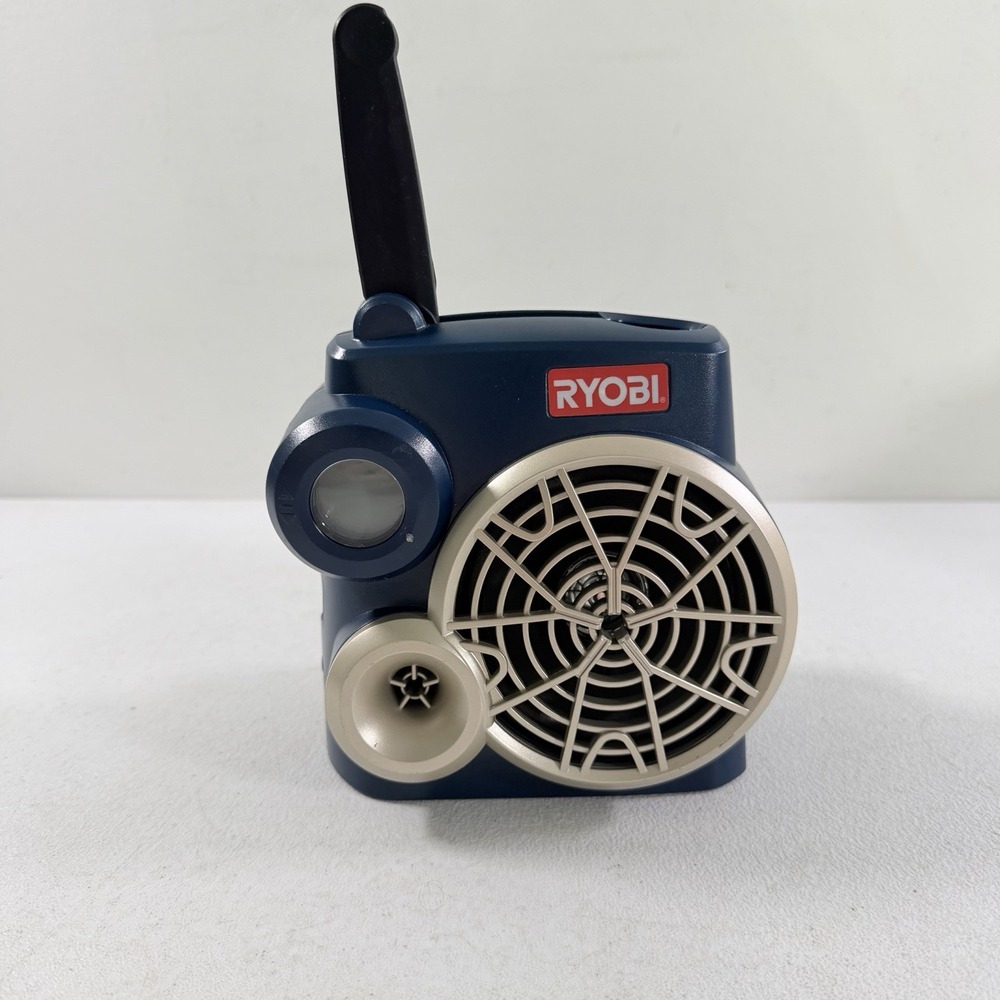 Ryobi P740 FM Radio Aux Input No Battery W/ Antenna TESTED WORKING READ